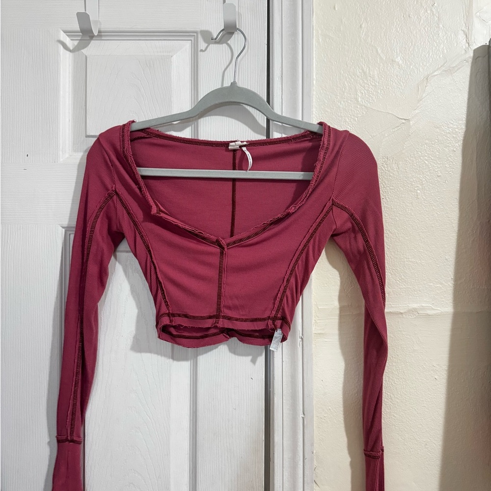 Free People Pink Crop Top with Stylish Design